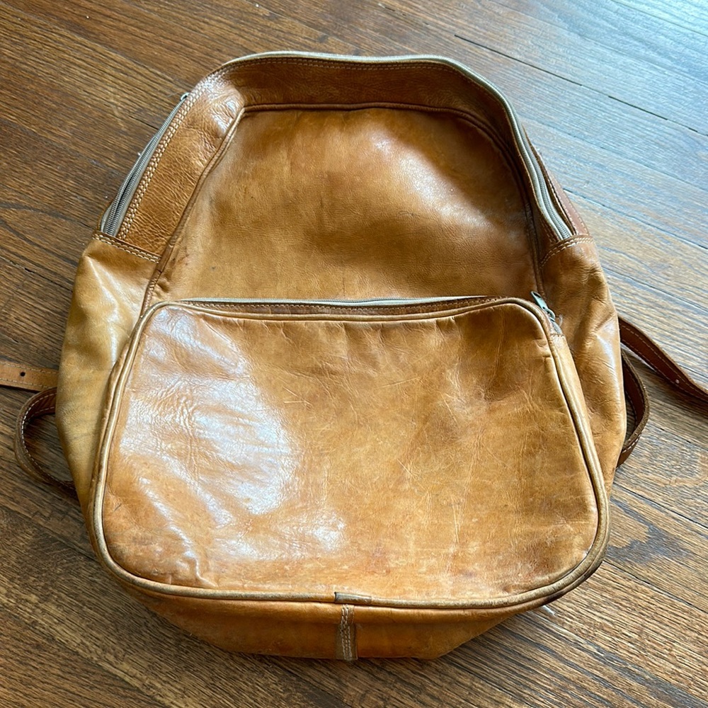 Chilean Artisanal Leather Bookbag (Requires Repair)
